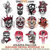 Atlanta Falcons Badass Skull Bundle SVG