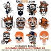 Chicago Bears Badass Skull Bundle SVG