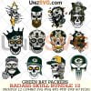 Green Bay Packers Badass Skull Bundle SVG