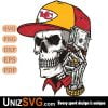 Kansas City Chiefs Badass Man Skull SVG