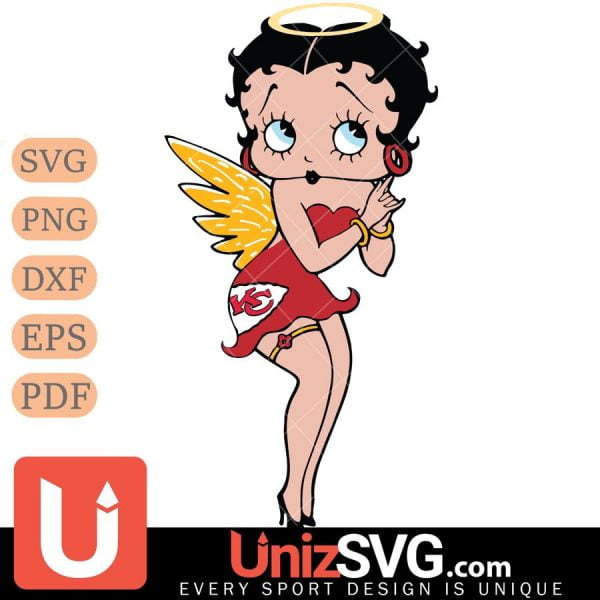 Kansas City Chiefs Betty Boop Girl SVG PNG 11