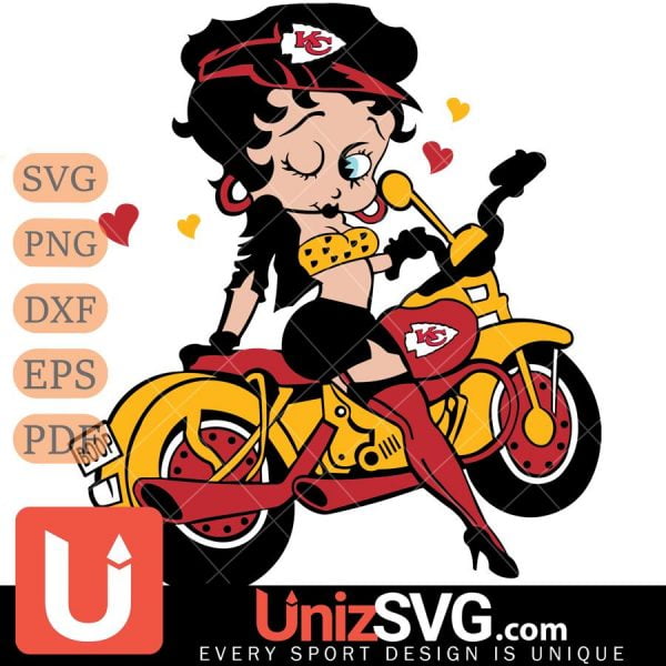 Kansas City Chiefs Betty Boop Girl SVG PNG 5