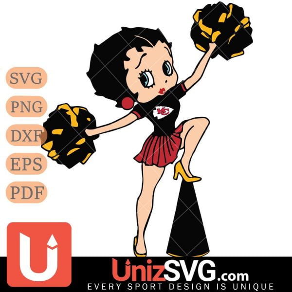 Kansas City Chiefs Betty Boop Girl SVG PNG 8