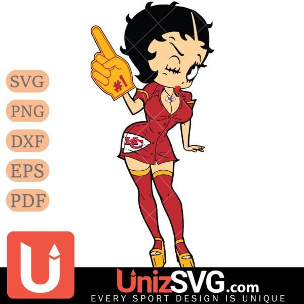 Kansas City Chiefs Betty Boop Girl SVG PNG 9