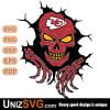 Kansas City Chiefs Ferocious Skull SVG