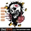 Kansas City Chiefs Savage Skull SVG