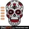 San Francisco 49ers Badass Mexico Skull SVG