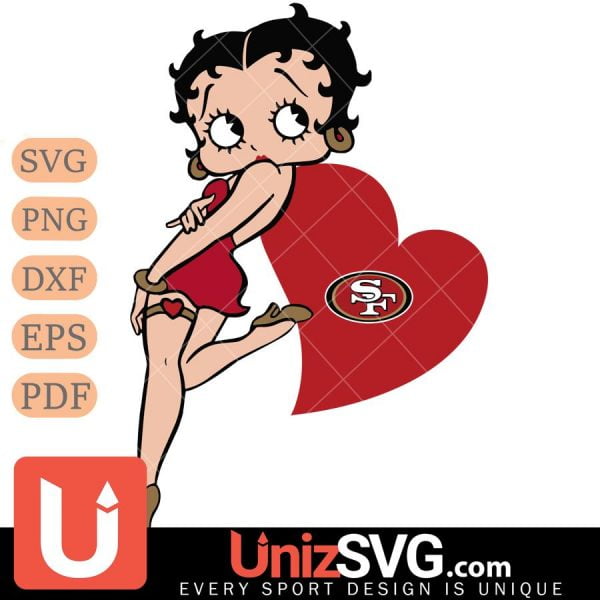 San Francisco 49ers Betty Boop Girl SVG PNG 2