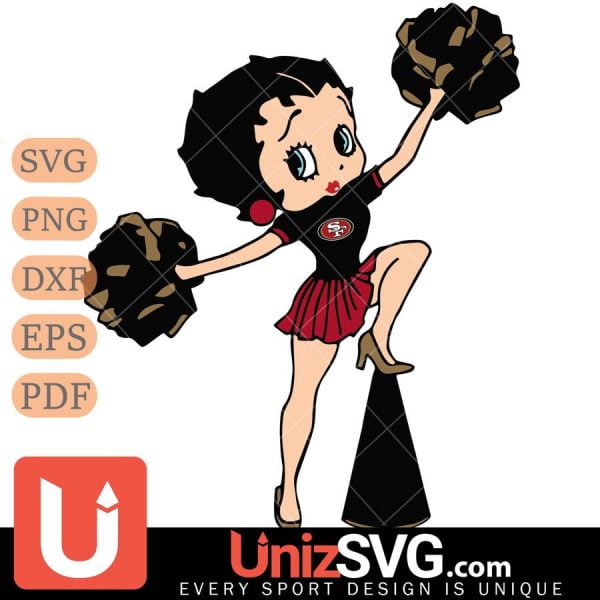 San Francisco 49ers Betty Boop Girl SVG PNG 8