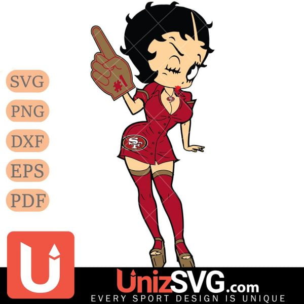 San Francisco 49ers Betty Boop Girl SVG PNG 9