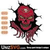 San Francisco 49ers Ferocious Skull SVG