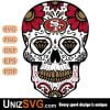 San Francisco 49ers Mexico Skull SVG 2