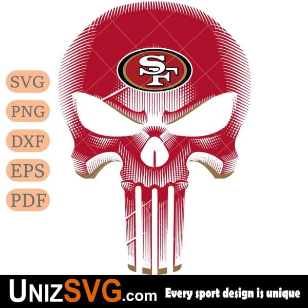 San Francisco 49ers Punisher Skull SVG