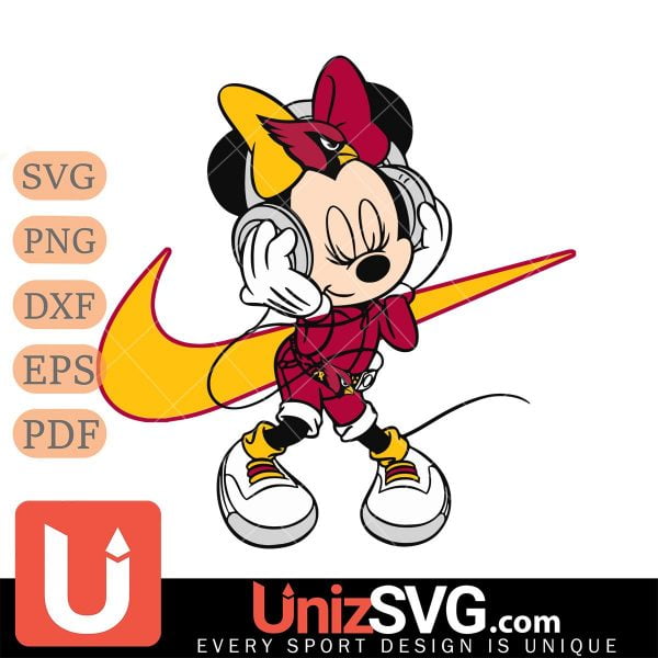 Arizona Cardinals Cute Minnie Mouse Dancing