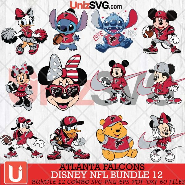 Atlanta Falcons Disney Bundle SVG