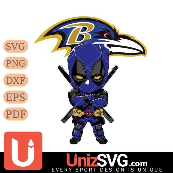 Baltimore Ravens Cute Deadpool