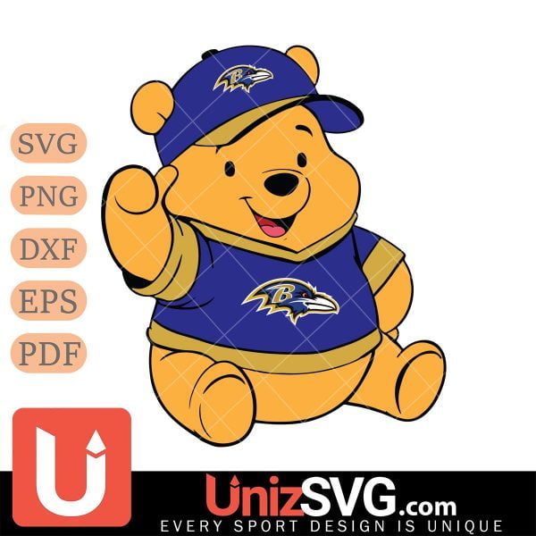 Baltimore Ravens Pooh Bear