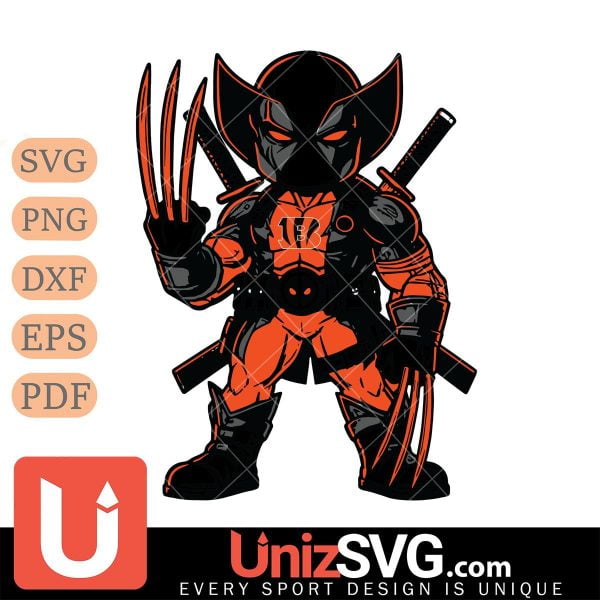 Cincinnati Bengals Cute Deadpool And Wolverine