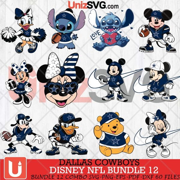 Dallas Cowboys Disney Bundle SVG