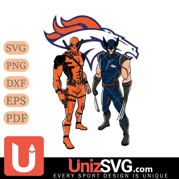 Denver Broncos Badass Deadpool And Wolverine