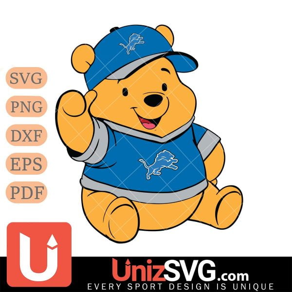 Detroit Lions Pooh Bear