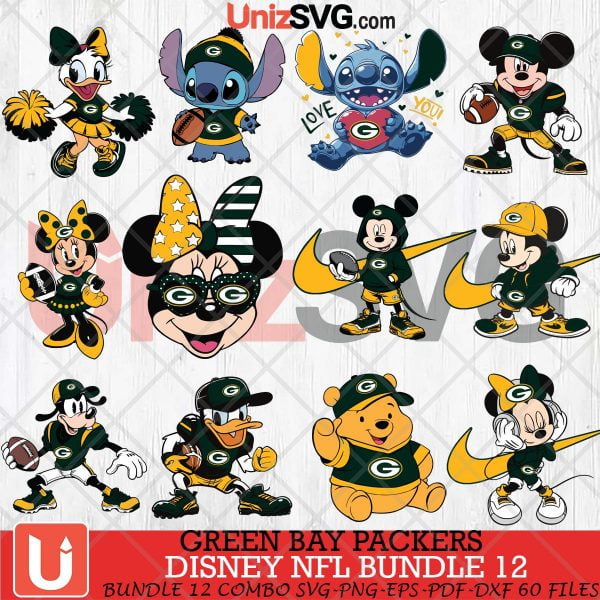 Green Bay Packers Disney Bundle SVG