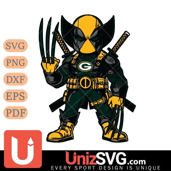 Green Bay Packers Cute Deadpool And Wolverine