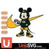 Green Bay Packers Mickey Wearing Hoodie Sport