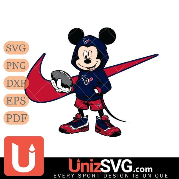 Houston Texans Mickey Wearing Hoodie Sport