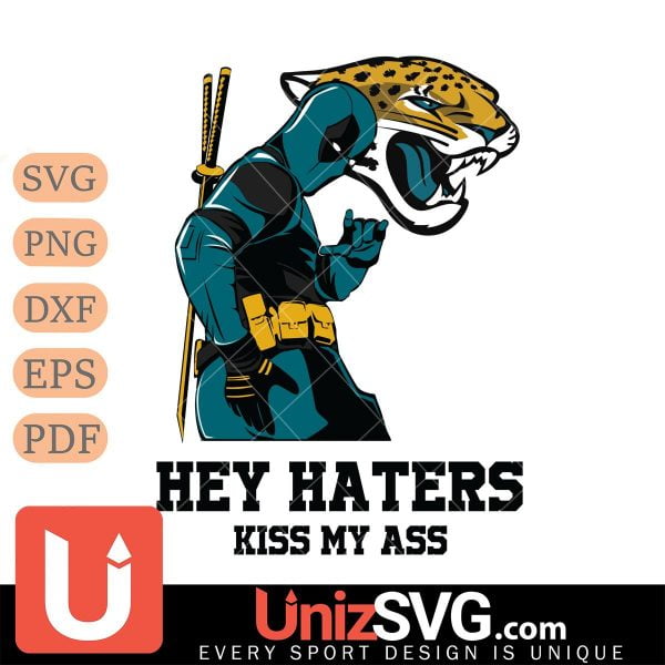 Jacksonville Jaguars Deadpool Hey Haters Kiss My Ass