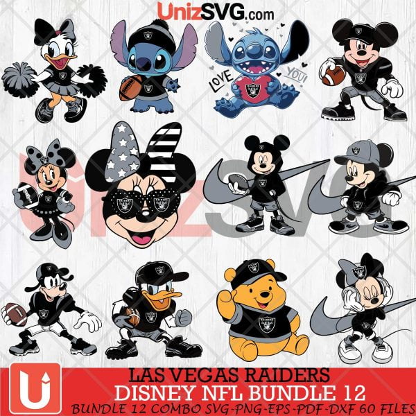 Las Vegas Raiders Disney Bundle SVG