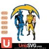 Los Angeles Chargers Badass Deadpool And Wolverine