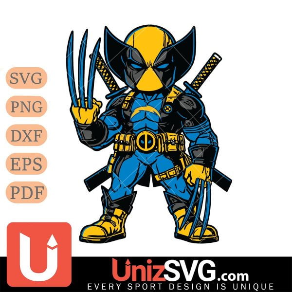 Los Angeles Chargers Cute Deadpool And Wolverine