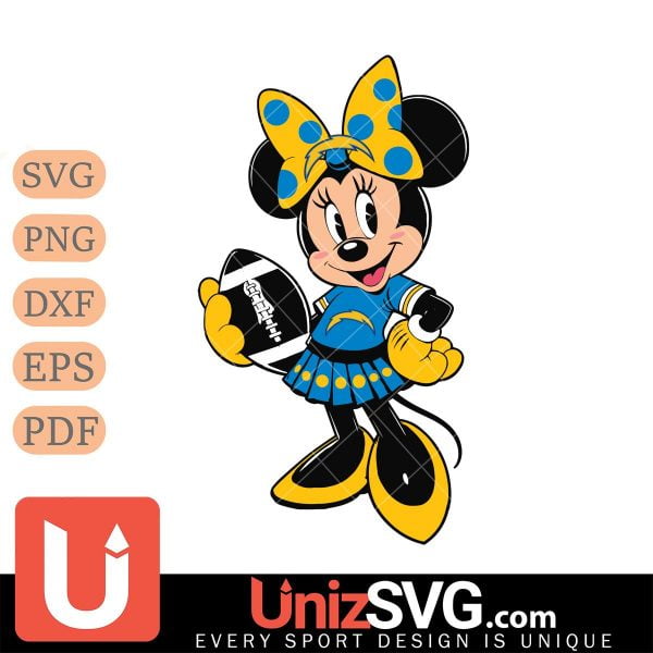 Los Angeles Chargers Minnie Mouse