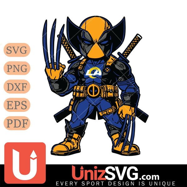 Los Angeles Rams Cute Deadpool And Wolverine