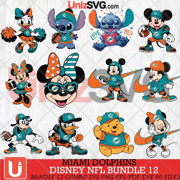 Miami Dolphins Disney Bundle SVG