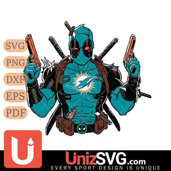 Miami Dolphins Cool Deadpool