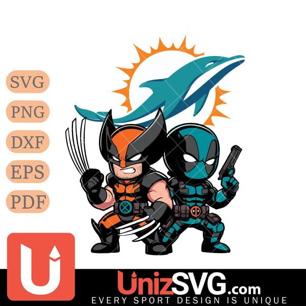 Miami Dolphins Deadpool And Wolverine