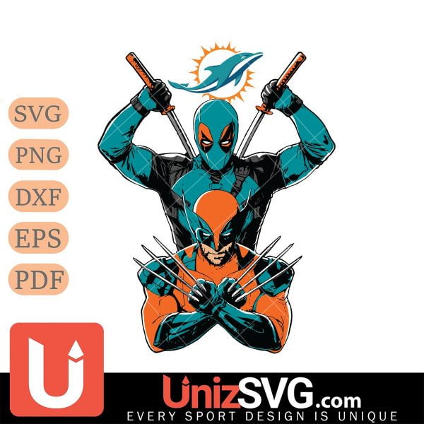 Miami Dolphins Deadpool And Wolverine NFL