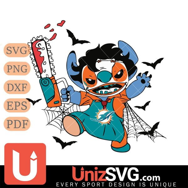 Miami Dolphins Stitch Texas Chainsaw Halloween