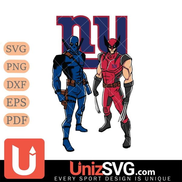 New York Giants Badass Deadpool And Wolverine