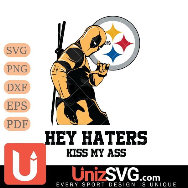 Pittsburgh Steelers Deadpool Hey Haters Kiss My Ass