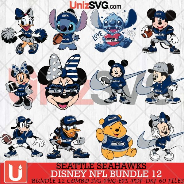 Seattle Seahawks Disney Bundle SVG