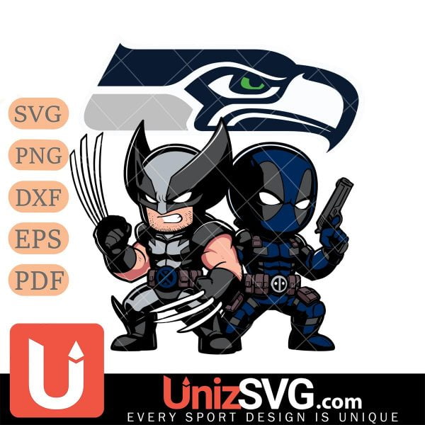 Seattle Seahawks Deadpool And Wolverine