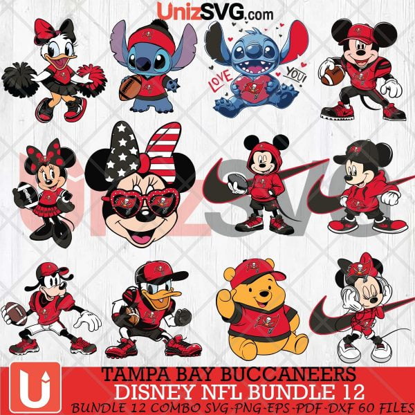 Tampa Bay Buccaneers Disney Bundle SVG