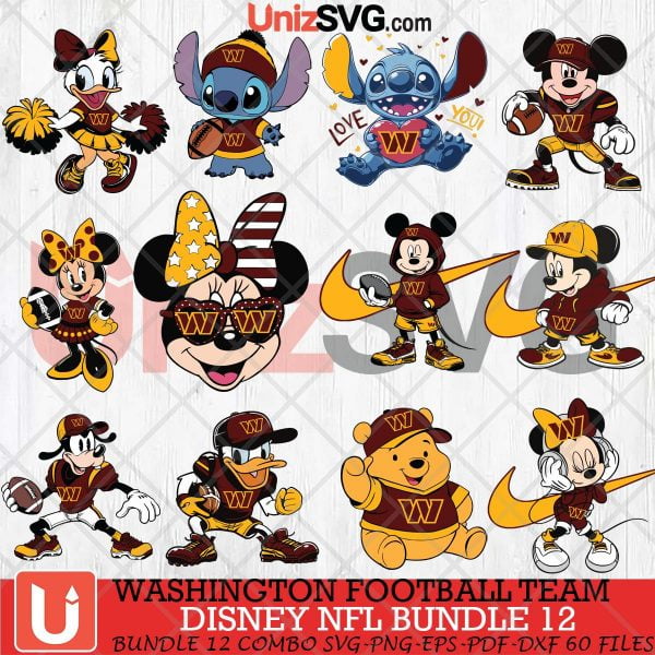 Washington Football Team Disney Bundle SVG