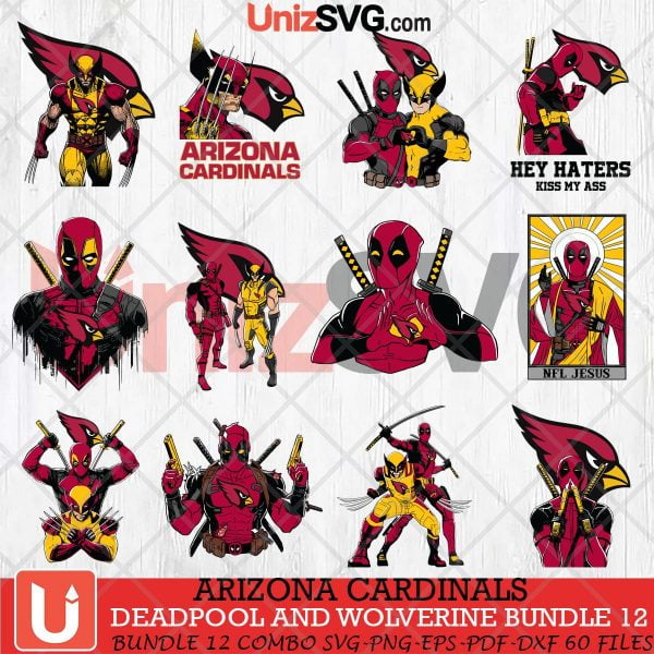 Arizona Cardinals Deadpool And Wolverine SVG