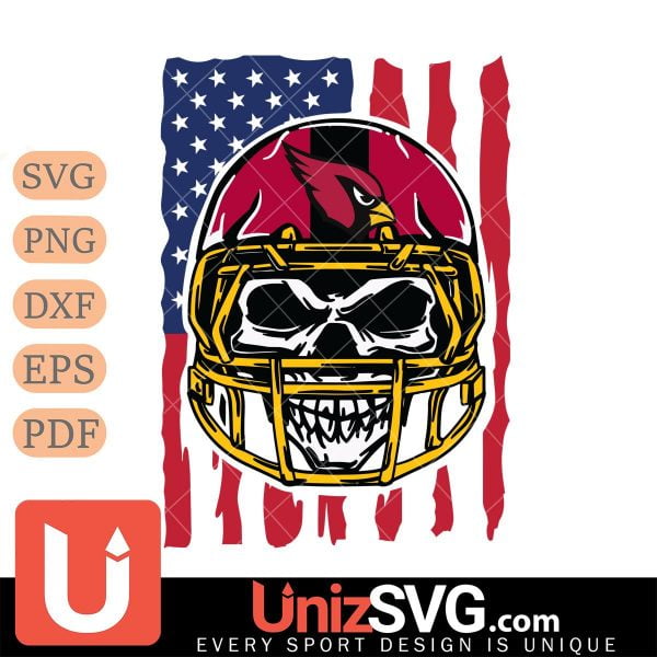 Arizona Cardinals American Skull Helmet