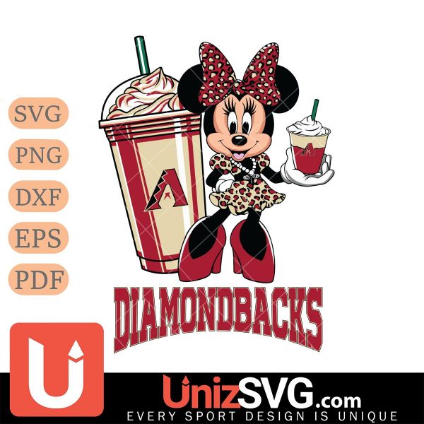 Arizona Diamondbacks Minnie Mouse Fan And Coffee