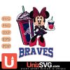 Atlanta Braves Minnie Mouse Fan And Coffee